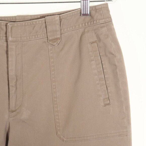 Rafaella Womens Khaki Cropped Pants Size 6 Cotton/Spandex Blend With Pockets & B - Picture 3 of 11